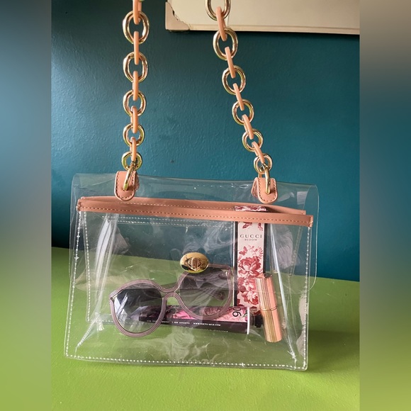 See through purse with brass strap - Picture 3 of 4